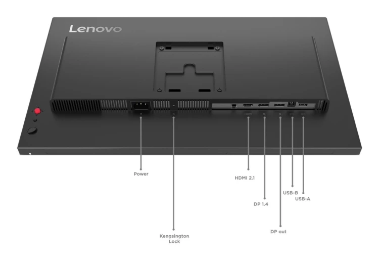 Monitor Lenovo ThinkVision P24q-40, 23,8", Systemy ochrony przed włamaniem (IPS), proporcje 16:9, 120 Hz, 4 ms, 2560x1440, 300 cd/m2, HDMI: 1, Krucza