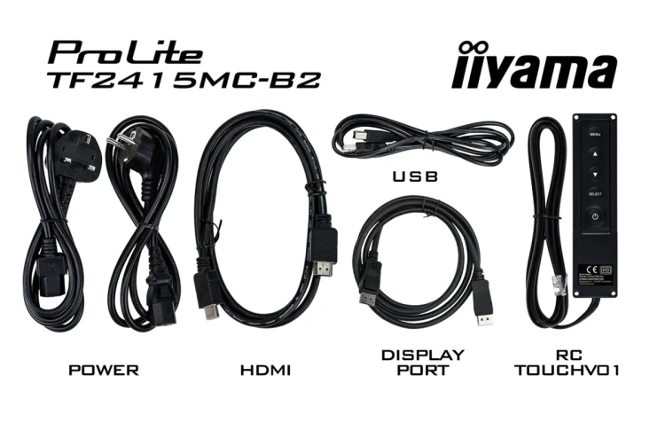 Monitor iiyama ProLite TF2215MC-B2, 54.6cm (21.5''), Projected Capacitive, 10 TP, Full HD, czarny