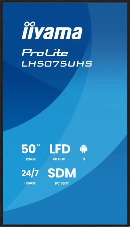 Panel Iiyama 50" 3840x2160 UHD VA Haze 25% 500cd/m2