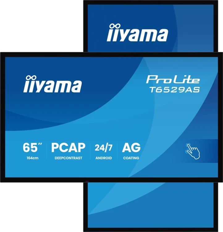 Interaktywny Wyświetlacz iiyama T6529AS-B1AG 65" All-In-One 3840x2160 4K UHD 4GB RAM 32GB Pamięci Android 14 2xHDMI+USB-C VESA 400x400