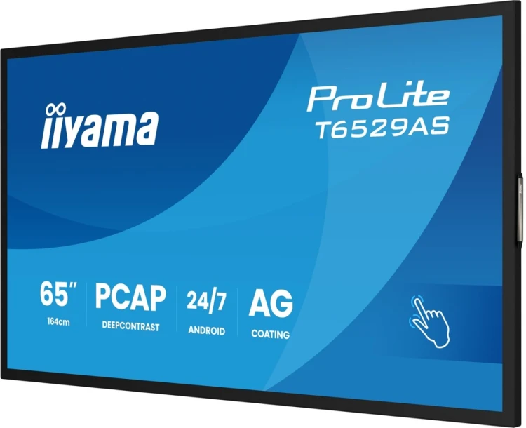 Interaktywny Wyświetlacz iiyama T6529AS-B1AG 65" All-In-One 3840x2160 4K UHD 4GB RAM 32GB Pamięci Android 14 2xHDMI+USB-C VESA 400x400