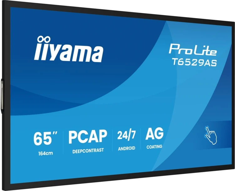 Interaktywny Wyświetlacz iiyama T6529AS-B1AG 65" All-In-One 3840x2160 4K UHD 4GB RAM 32GB Pamięci Android 14 2xHDMI+USB-C VESA 400x400