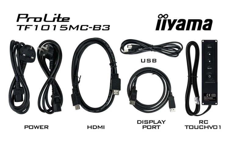 Panel dotykowy IIYAMA TF1015MC-B2 A 10inch Touchpanel 1280x1024 VA 500cd 10touch paints CS VGA HDMIx1 DPx1 IP65 certificated black