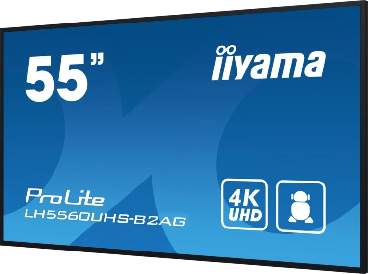 Wyświetlacz iiyama 55” profesjonalny Digital Signage 4K UHD z zaaw. opcjami ster. i łącz.