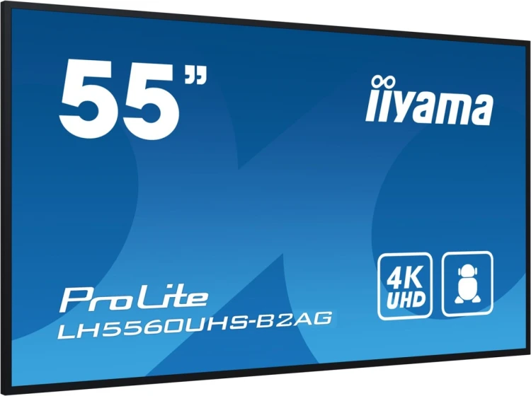 Wyświetlacz iiyama 55” profesjonalny Digital Signage 4K UHD z zaaw. opcjami ster. i łącz.