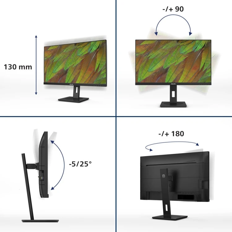Monitor Philips 68.5cm (27.0") 27B1U3900 16:09 2xHDMI+DP+USB-C Lift