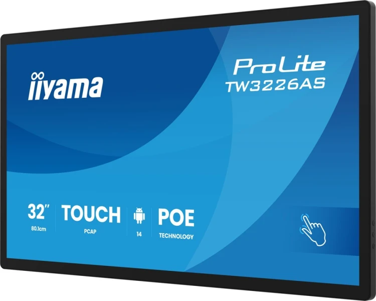 Panel-PC iiyama TW3226AS-B3P 32" z Androidem 14+GMS SOC Octa-core RK3576 4GB Pamięci 32GB PCAP 10-Punktowy Ekran Dotykowy 1920x1080 VA