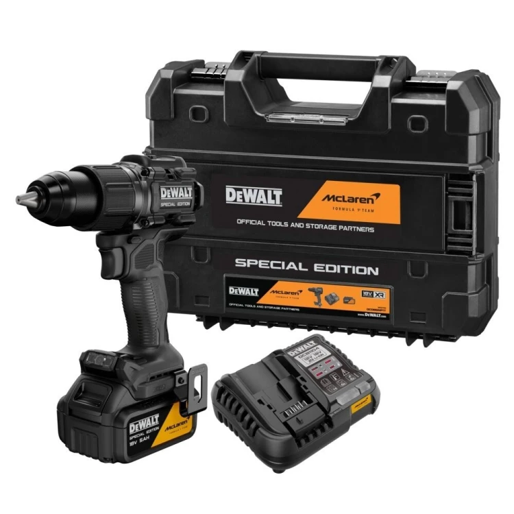 Wiertarko-wkrętarka akumulatorowa udarowa DEWALT MCLAREN DCD86MP1T 18V 1*5.0AH