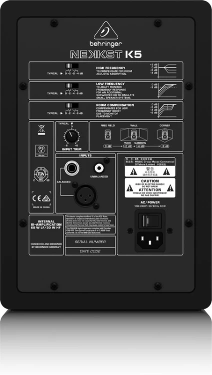 Behringer NEKKST K5 głośnik Czarny Przewodowa 150 W