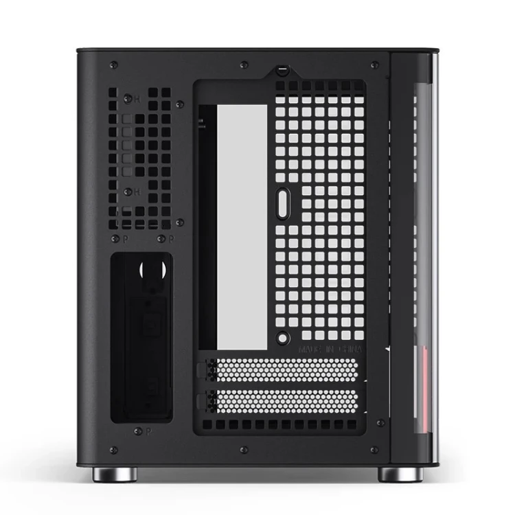 Obudowa PC Jonsbo TK-0, Mini-Tower, Mini-ITX, Tempered Glass, Holz - schwarz