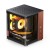 Obudowa PC Jonsbo TK-0, Mini-Tower, Mini-ITX, Tempered Glass, Holz - schwarz