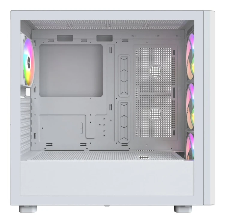 Drewniana obudowa PC Montech XR, Midi-Tower, ATX, ARGB, Szkło hartowane - biała