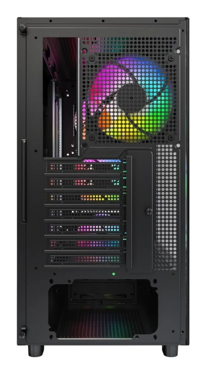 Drewniana obudowa PC Montech XR, Midi-Tower, ATX, ARGB, szkło hartowane