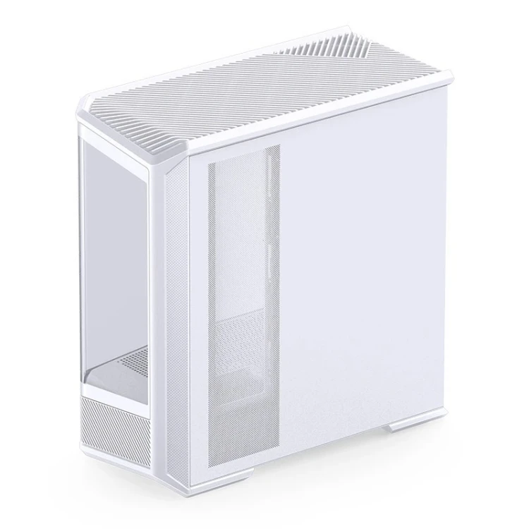 Obudowa PC Jonsbo D400, Midi Tower, ATX, Szkło Hartowane - biała