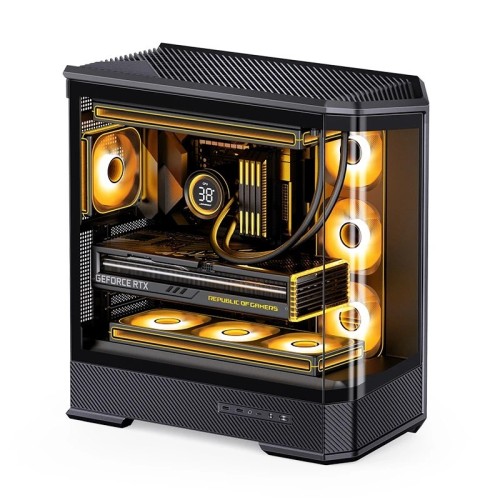 Obudowa PC Jonsbo D400, Midi Tower, ATX, Szkło Hartowane