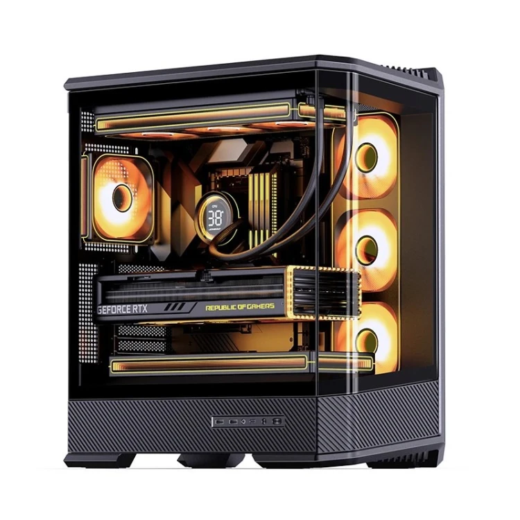 Obudowa PC Jonsbo D400, Midi Tower, ATX, Szkło Hartowane