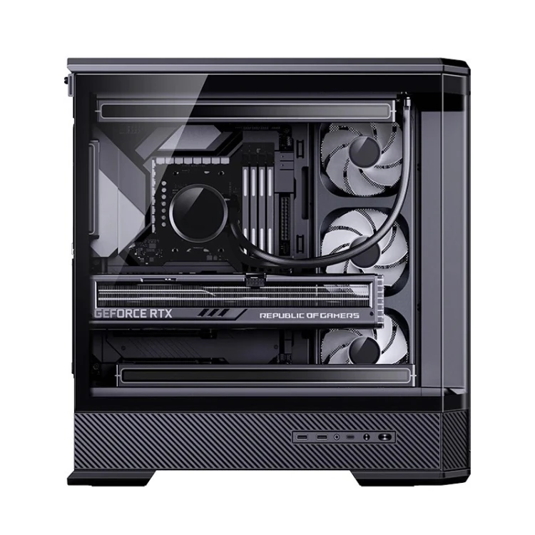 Obudowa PC Jonsbo D400, Midi Tower, ATX, Szkło Hartowane