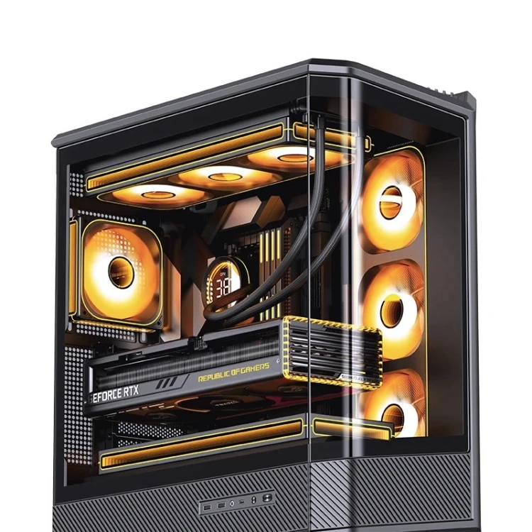 Obudowa PC Jonsbo D400, Midi Tower, ATX, Szkło Hartowane