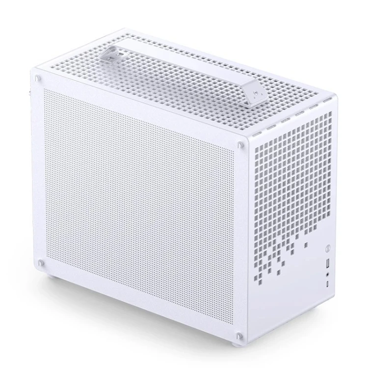 Obudowa Jonsplus Z20 GEJP-023 Mesh PC, Mini Tower, Micro-ATX, z uchwytem do przenoszenia - biała