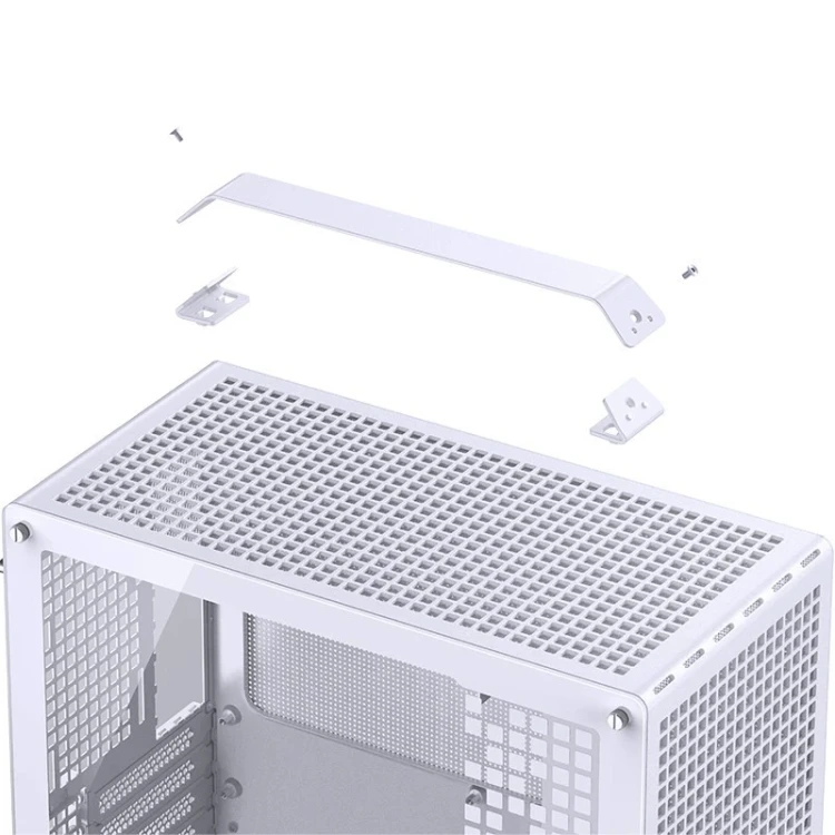 Obudowa Jonsplus Z20 GEJP-023 Mesh PC, Mini Tower, Micro-ATX, z uchwytem do przenoszenia - biała