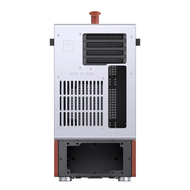 Obudowa PC Jonsbo T7, Midi-Tower, mATX, Szkło Hartowane - srebrne