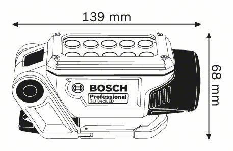 Bosch GLI DeciLED Professional LED Niebieski, Szary