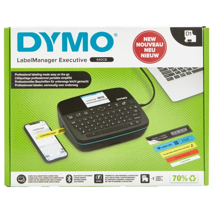 DYMO LabelManager 640CB 6/9/12/19/24mm D1 Taśma Qwerty