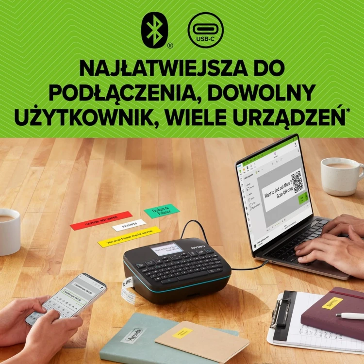 DYMO LabelManager 640CB 6/9/12/19/24mm D1 Taśma Qwerty