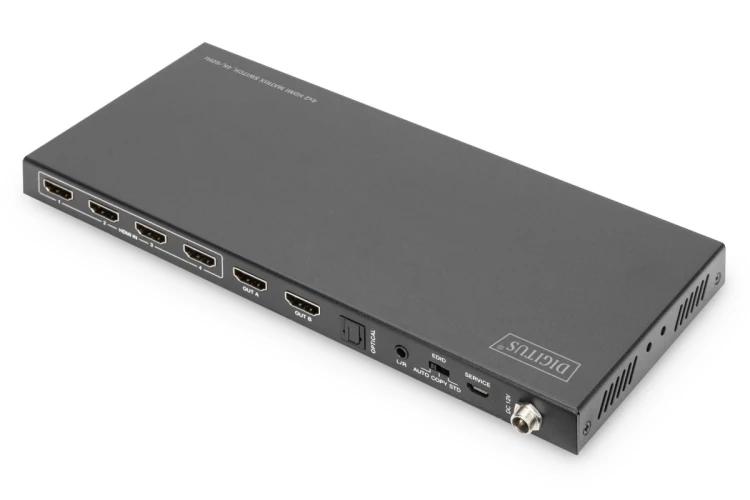 Przełącznik/Matrix HDMI 4/2-porty 4K 60Hz UHD HDR HDCP 2.2 EDID audio z pilotem