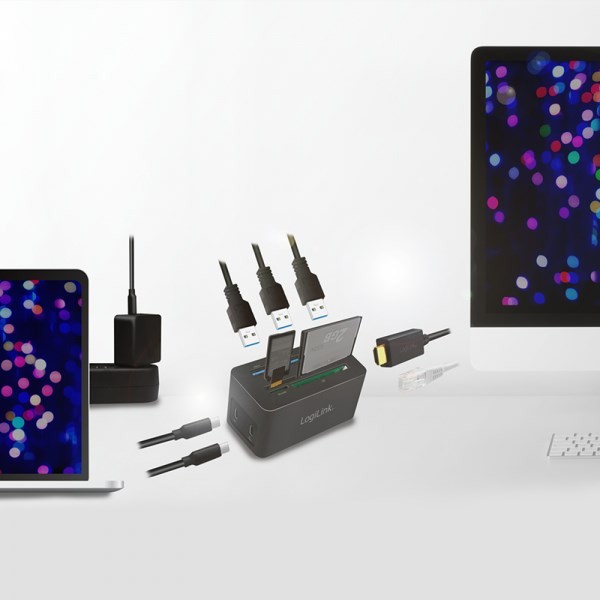 Logilink Stacja dokująca USB 3.2 (G1) HDMI, 10-portowa, PD4