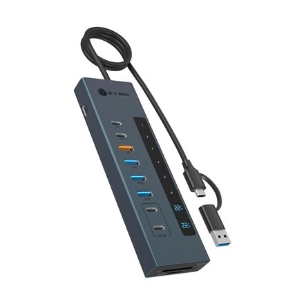 Hub 11-w-1 Hub IcyBox USB 3.2 z Type-C i czytnikiem kart
