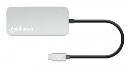 Stacja dokująca MANHATTAN USB-C 8 w 1 z zasilaniem USB 3.2 Gen 1 Type-C męski na żeński HDMI, trzy porty USB-A, gigabitowy port RJ45, port USB-C Power