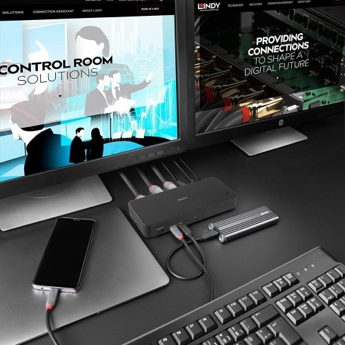 Uniwersalna, hybrydowa stacja dokująca USB typu C i A do laptopa z obsługą 3x4K (DP, HDMI)