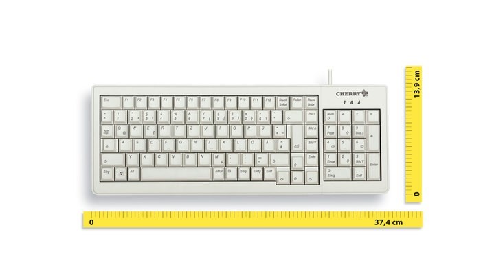 Klawiatura CHERRY TAS G84-5200 Przewodowy DE-Layout jasnoszary