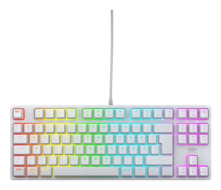 Klawiatura TKL CHERRY XTRFY K4V2, biała