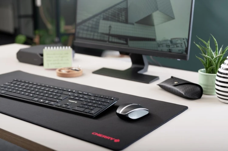 CHERRY KW 9100 SLIM klawiatura Uniwersalne RF Wireless + Bluetooth QWERTZ Swiss Czarny