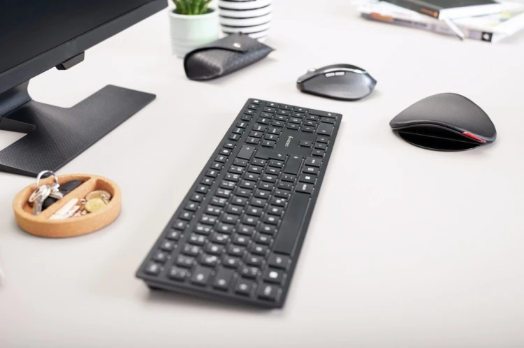 CHERRY KW 9100 SLIM klawiatura Uniwersalne RF Wireless + Bluetooth QWERTZ Swiss Czarny