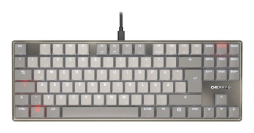 Przewodowa mechaniczna klawiatura CHERRY TAS KC 500 MX LP 2.0 Ivory z layoutem DE
