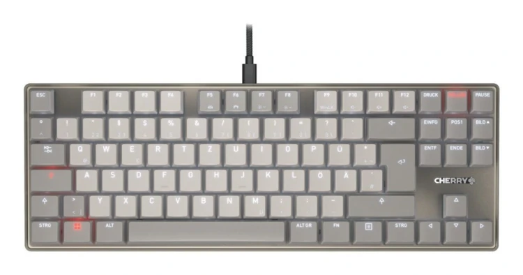 Przewodowa mechaniczna klawiatura CHERRY TAS KC 500 MX LP 2.0 Ivory z layoutem DE