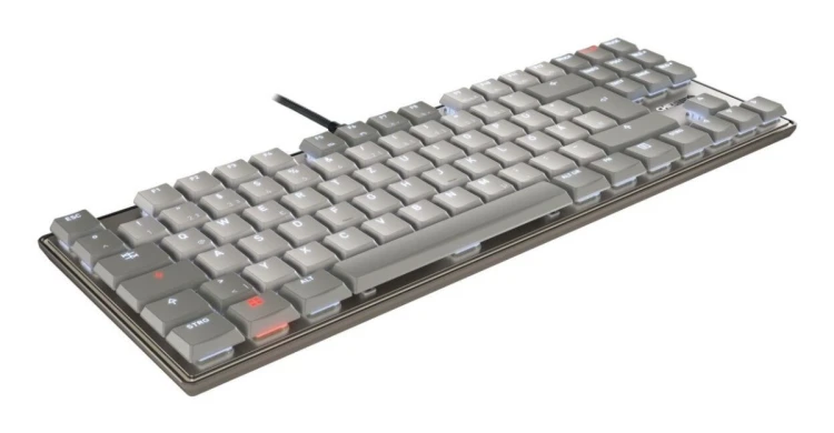 Przewodowa mechaniczna klawiatura CHERRY TAS KC 500 MX LP 2.0 Ivory z layoutem DE