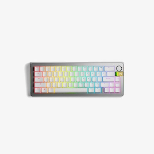 Klawiatura Glorious GMMK 3 Pro HE Wireless 65% Custom Gaming-Tastatur - Pre-Built, ANSI (USA), Fox HE Switches, srebrna