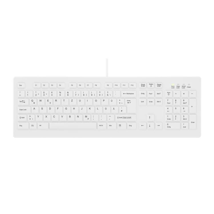 CHERRY AK-C8100F-U1-W/GE klawiatura Medyczna USB QWERTZ Niemiecki Biały