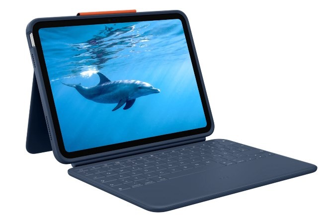 Logitech 920-011191 klawiatura do urządzeń mobilnych Smart Connector Niebieski