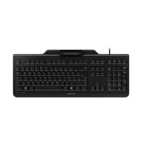 Klawiatura CHERRY SECURE BOARD 1.0 z NFC, Czytnik kart Smart Card (CCID), USB, Wielka Brytania, Przełącznik kluczykowy: CHERRY LPK