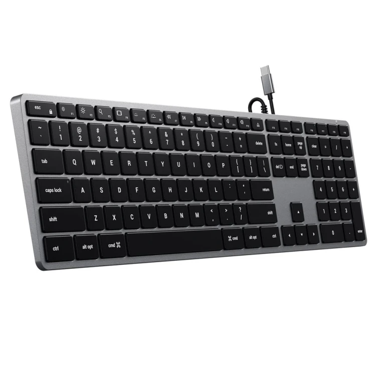 Klawiatura Satechi Slim W3 z układem numerycznym USB-C (space gray) US