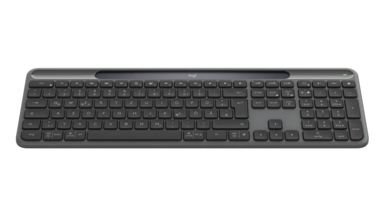 Logitech Signature Slim Solar+ K980 klawiatura Uniwersalne RF Wireless + Bluetooth QWERTZ Niemiecki Grafitowy