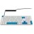 Klawiatura gamingowa Sharkoon Skiller SGK50S2 PBT biało-żółta RGB