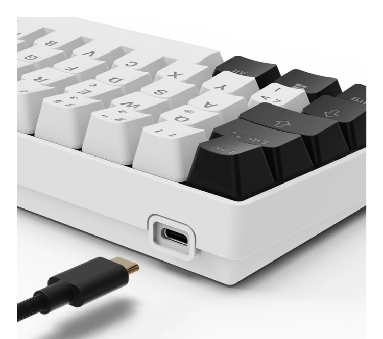 Klawiatura Sharkoon Gaming Keyboard Skiller SGK50S4 Gen2 biało-żółte RGB