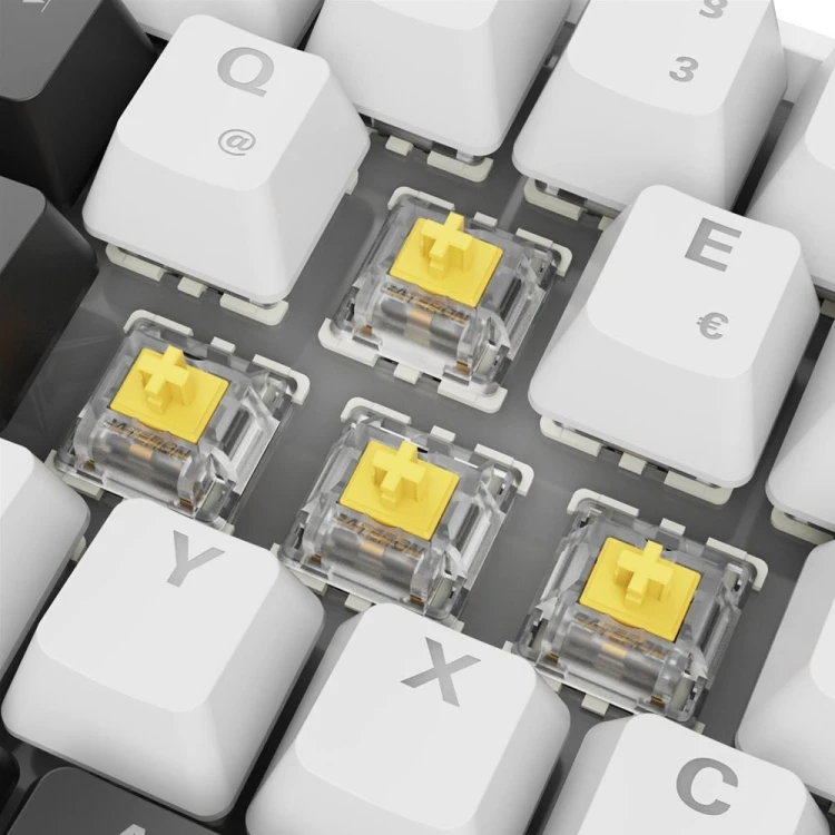 Klawiatura Sharkoon Gaming Keyboard Skiller SGK50S4 Gen2 biało-żółte RGB