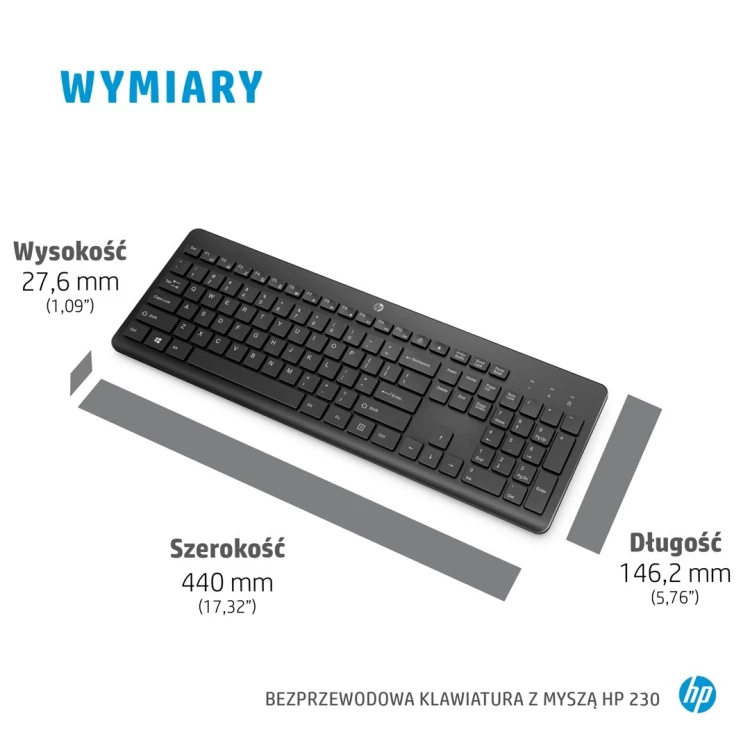 HP Zestaw bezprzewodowej myszy i klawiatury 230